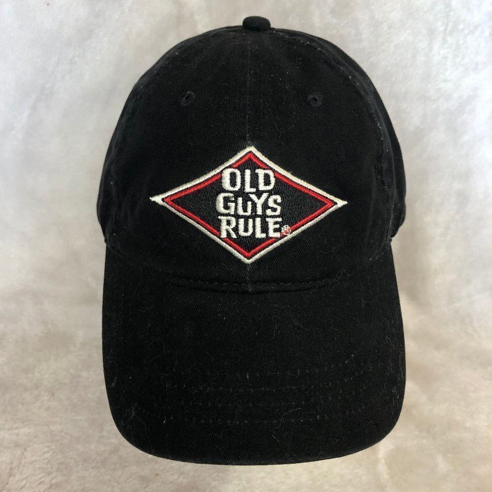 Old Guys Rule Black Baseball Hat Cap Adjustable